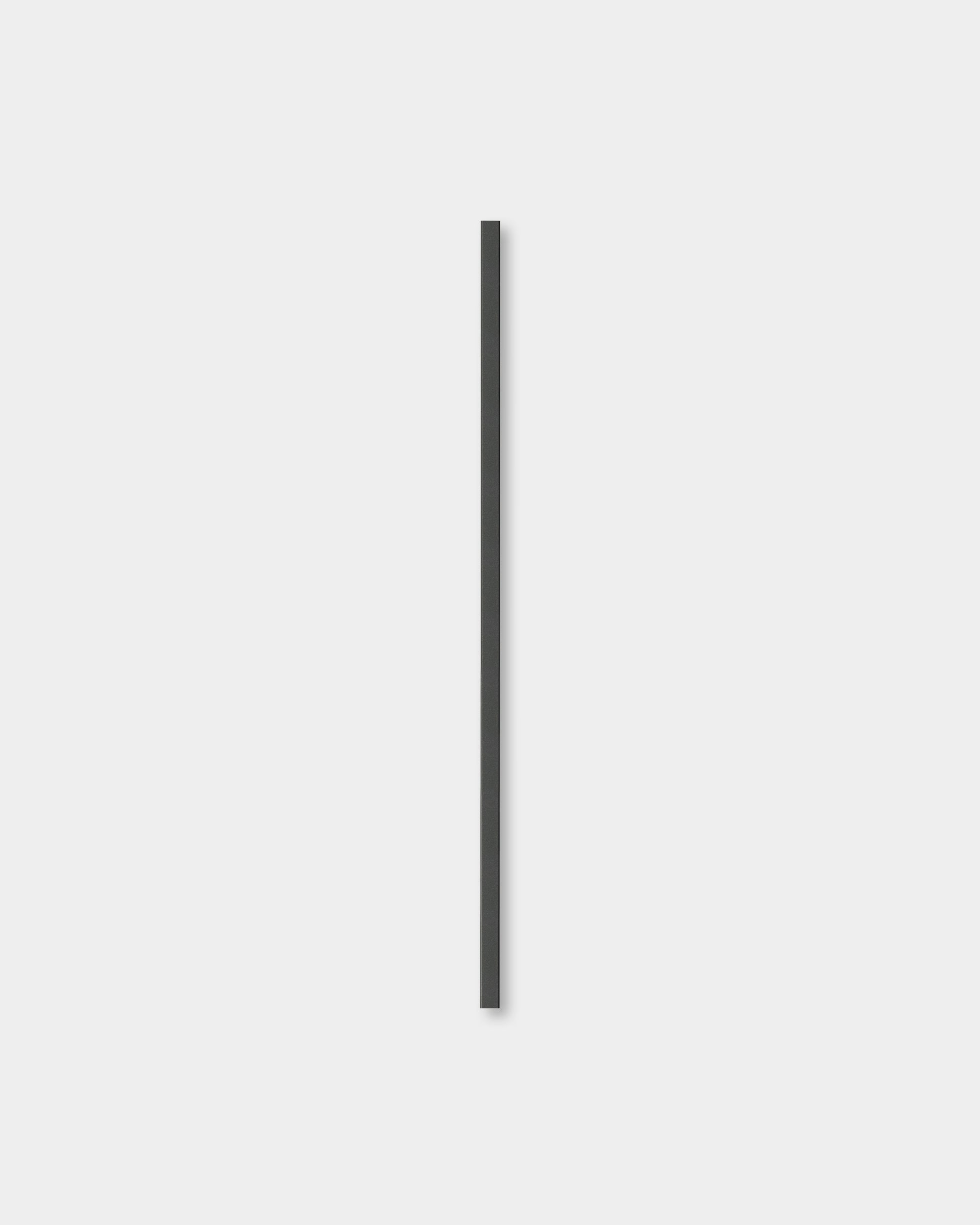 The Liva | Cover in black aluminum, 120 cm by WoodUpp, designed as a vertical cover for Akupanel acoustic wood panels or minimalist Nordic interiors.