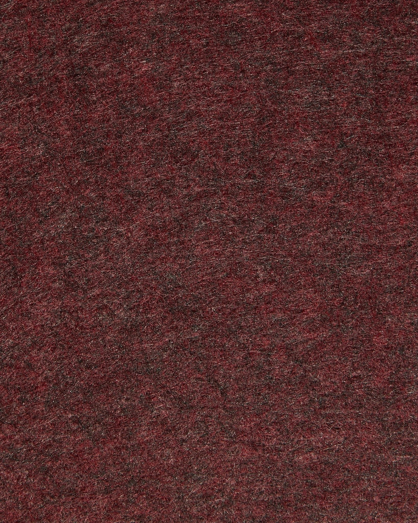 Close-up of WoodUpp Vigg | Felt Box / BM2 in ox red, highlighting textured acoustic felt with subtle shading and visible fibers.
